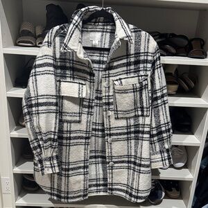 H&M Black and White Checkered Jacket